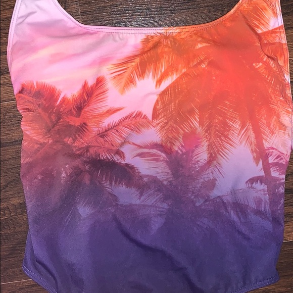 NWT PINK Victoria’s Secret Palm Tree One Piece S - Picture 2 of 3
